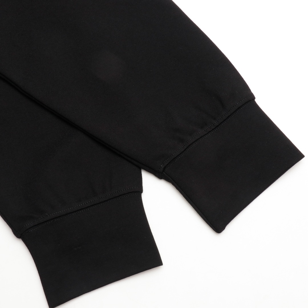 PRADA Cotton Fleece Hoodie Black (UJL45B-11CC-F0002-S-OOO）