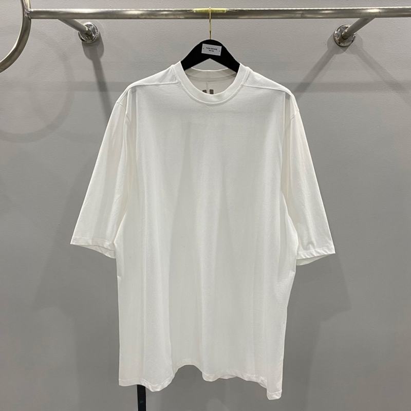 Rick Owens solid color loose short-sleeved shirt（DU02C5274RN-11）