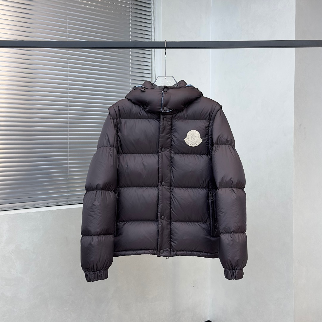 MONCLER Cyclone men's two-in-one hooded short down jacket（K20911A00239596RD997）