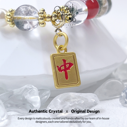 Wealth Booster Green Phantom Quartz Citrine Agate crystal bracelet