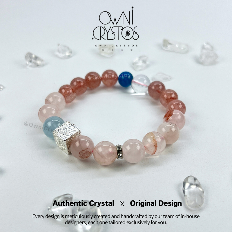 Popularity & Wisdom Strawberry quartz Pink Hematoid