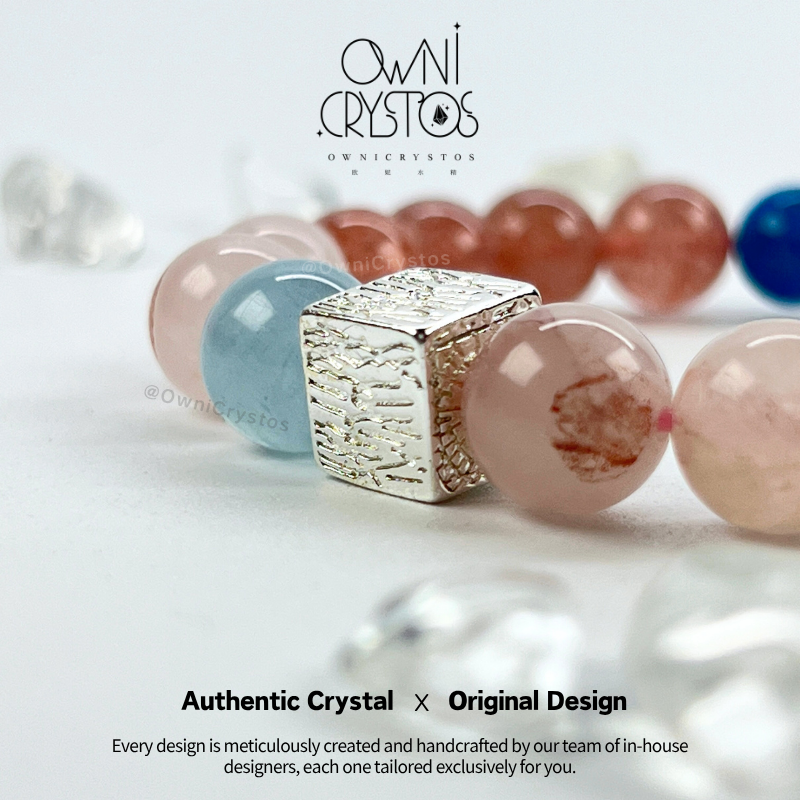 Popularity & Wisdom Strawberry quartz Pink Hematoid