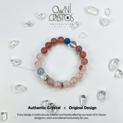 Popularity & Wisdom Strawberry quartz Pink Hematoid