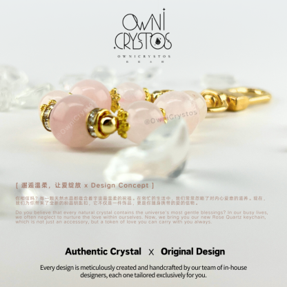 Find True Love Rose Quartz Bag Charm