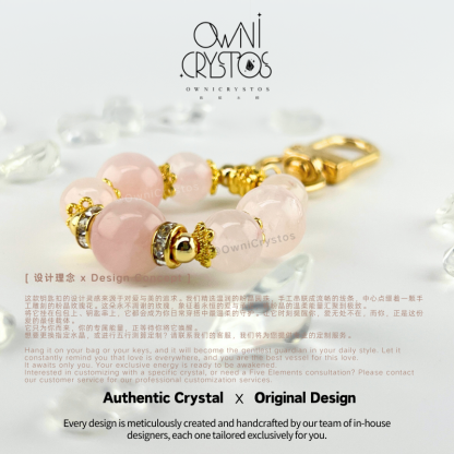 Find True Love Rose Quartz Bag Charm