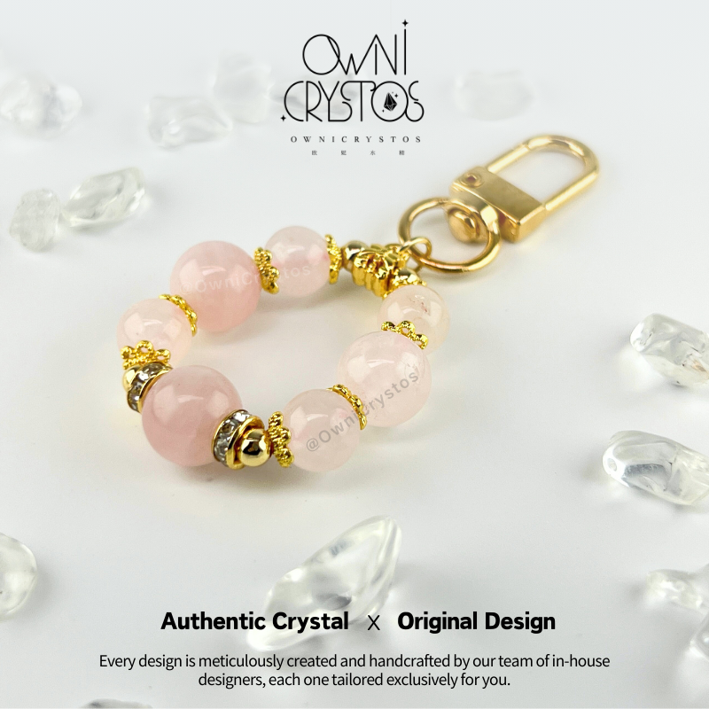 Find True Love Rose Quartz Bag Charm