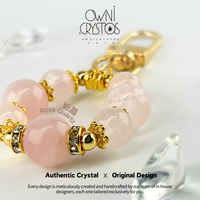 Find True Love Rose Quartz Bag Charm