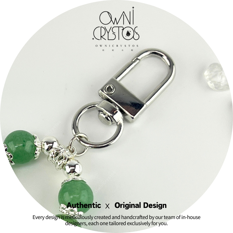 Seven Star Array Evil Eye Protection natural crystal bag charm keychain 七星阵 邪眼 风水平安钥匙扣挂件 天然水晶