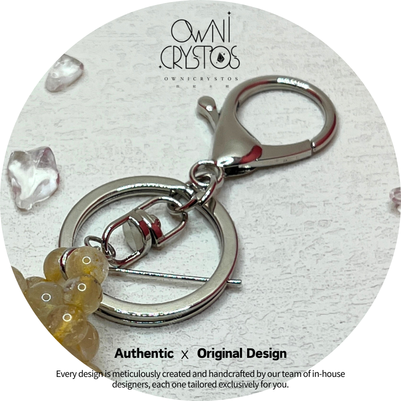 Seven Star Array Evil Eye Protection natural crystal bag charm keychain