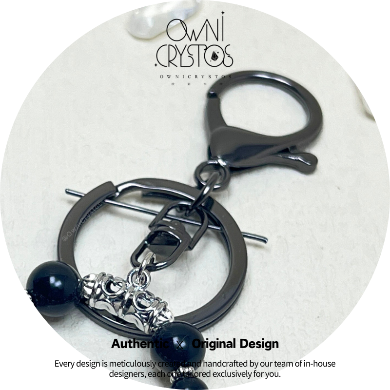 Seven Star Array Evil Eye Protection natural crystal bag charm keychain