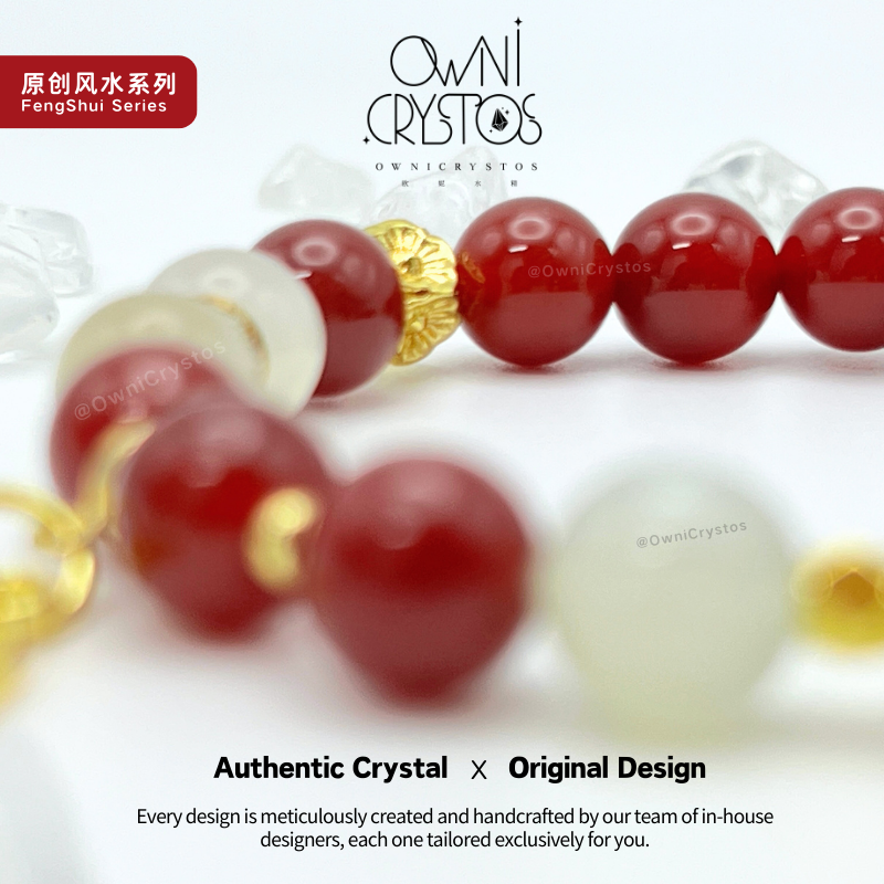 2026 Emotion Balance Feng shui moonstone agate crystal bracelet for woman