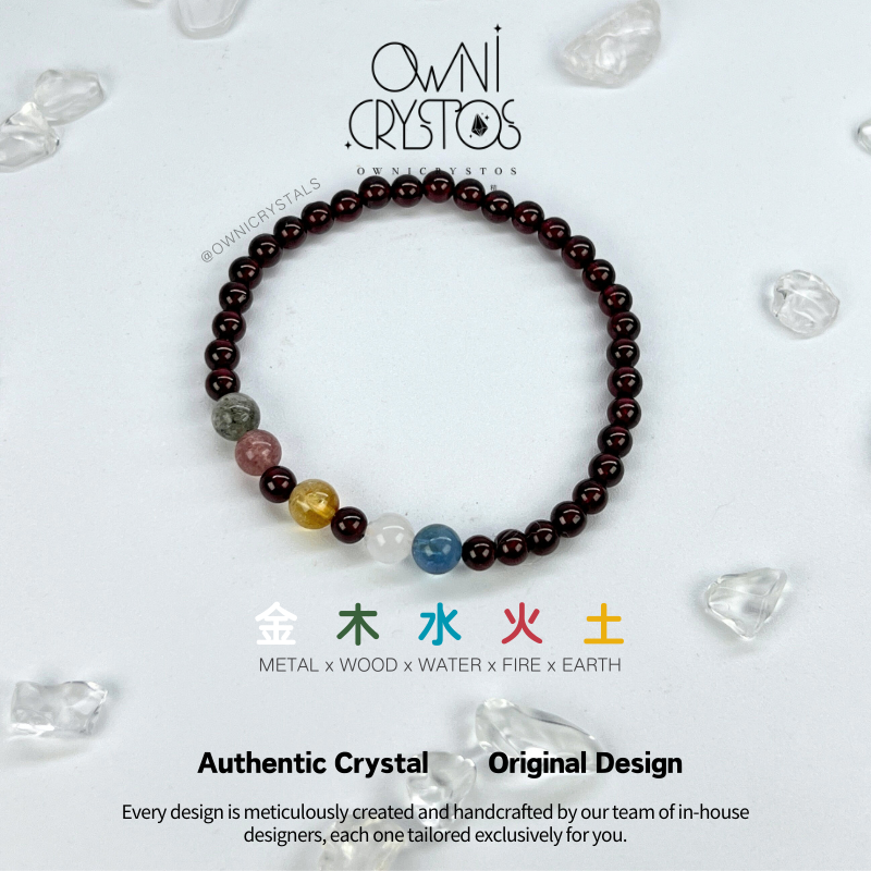 Five Elements Garnet-OwniCrystos