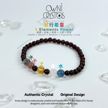 Five Elements Garnet-OwniCrystos