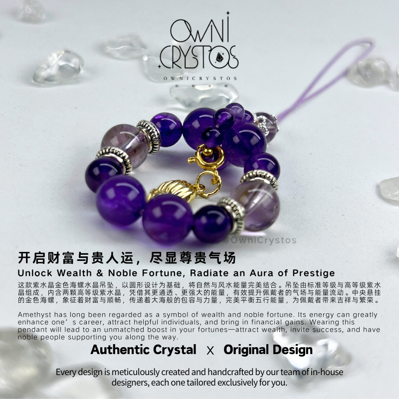 Amethyst Career Fortune Bag Charm