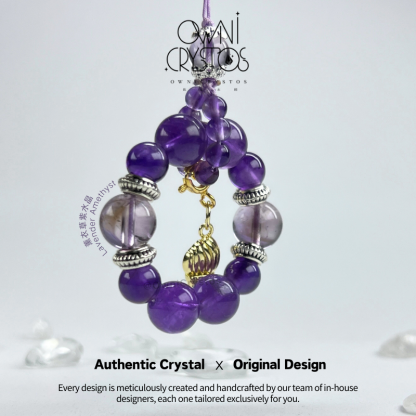Amethyst Career Fortune Bag Charm
