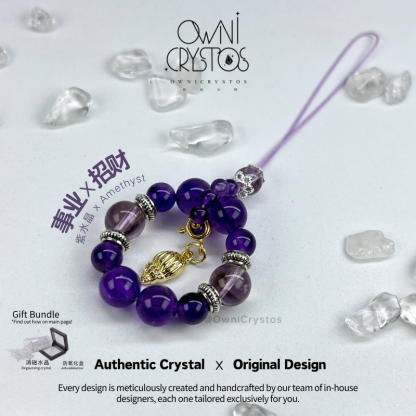 Amethyst Career Fortune Bag Charm