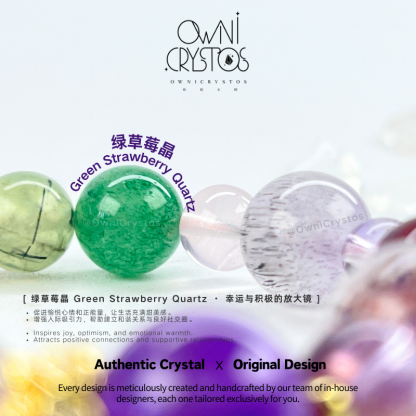 Super Seven Rose Quartz Amethyst Green Strawberry Quartz Prehnite Lepidolite crystal bracelet