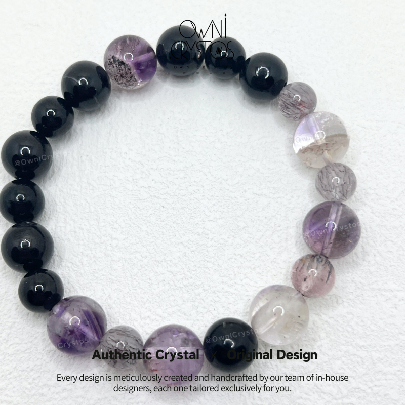 Top Tier Fortune Booster Hypersthene super seven Natural crystal bracelet unisex gift