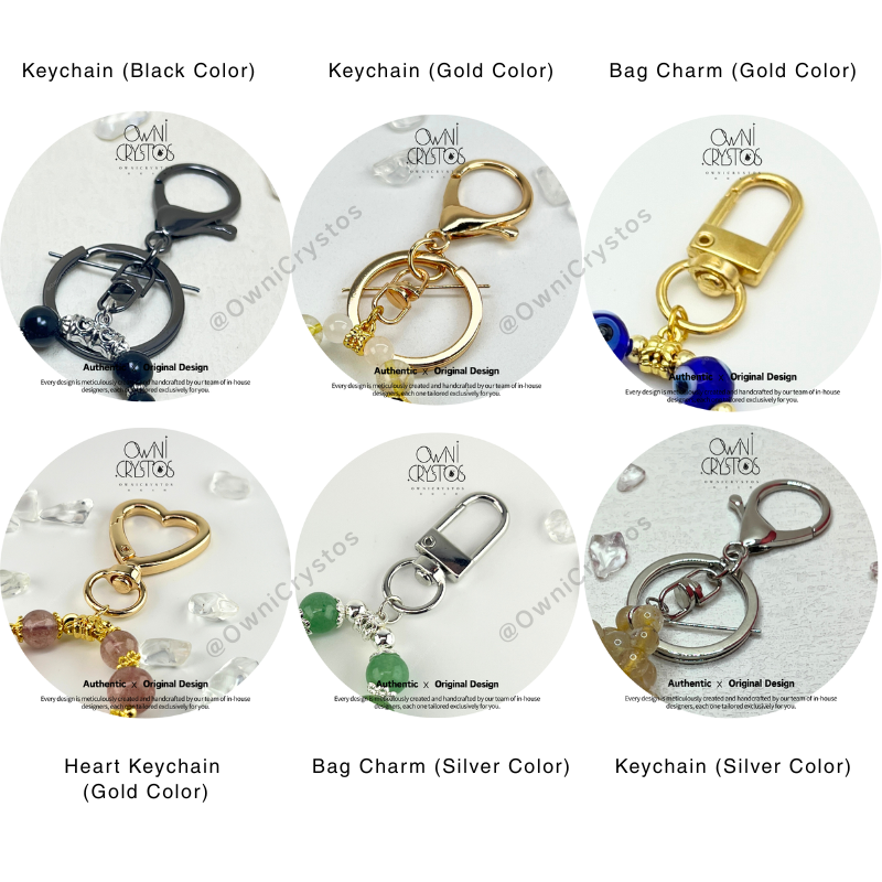 2026 Zodiac FengShui Carnelian Rhodonite Natural crystal bag charm keychain unisex