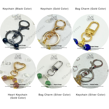 2026 Zodiac FengShui Carnelian Rhodonite Natural crystal bag charm keychain unisex