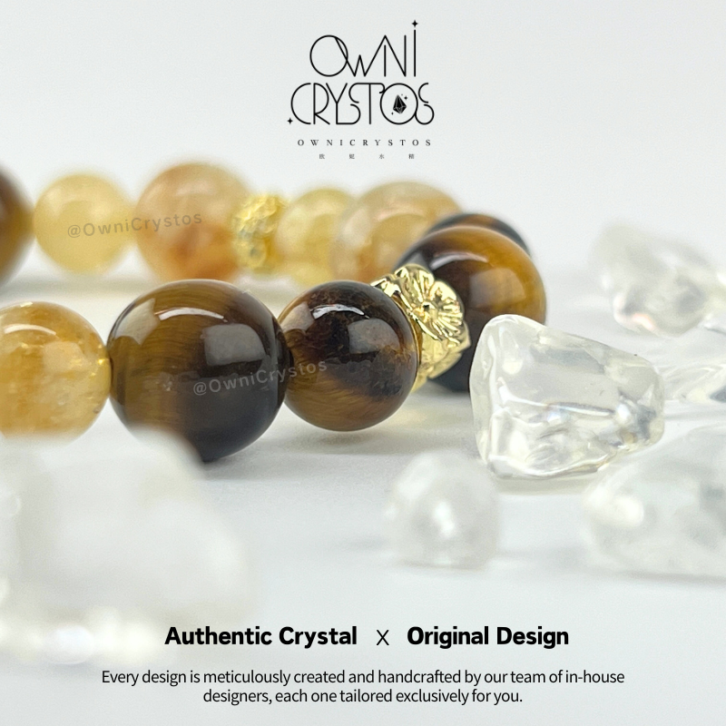 Fortune Booster Citrine Tiger Eye Bracelet