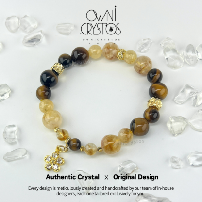Fortune Booster Citrine Tiger Eye Bracelet