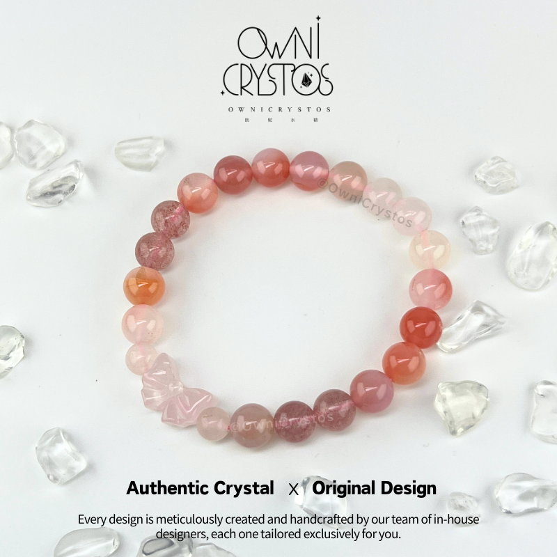 Crystal of Love Rose quartz Strawberry quartz Yanyuan agate