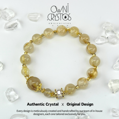 Boost Wealth Gold Rutilated Quartz Bracelet