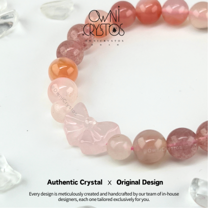 Crystal of Love Rose quartz Strawberry quartz Yanyuan agate