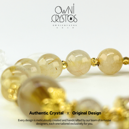 Boost Wealth Gold Rutilated Quartz Bracelet