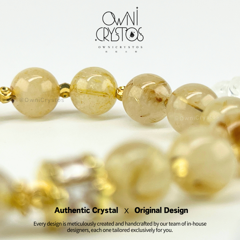 Boost Wealth Gold Rutilated Quartz Bracelet
