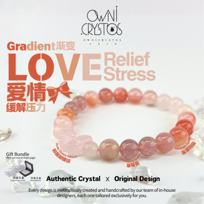 Crystal of Love Rose quartz Strawberry quartz Yanyuan agate