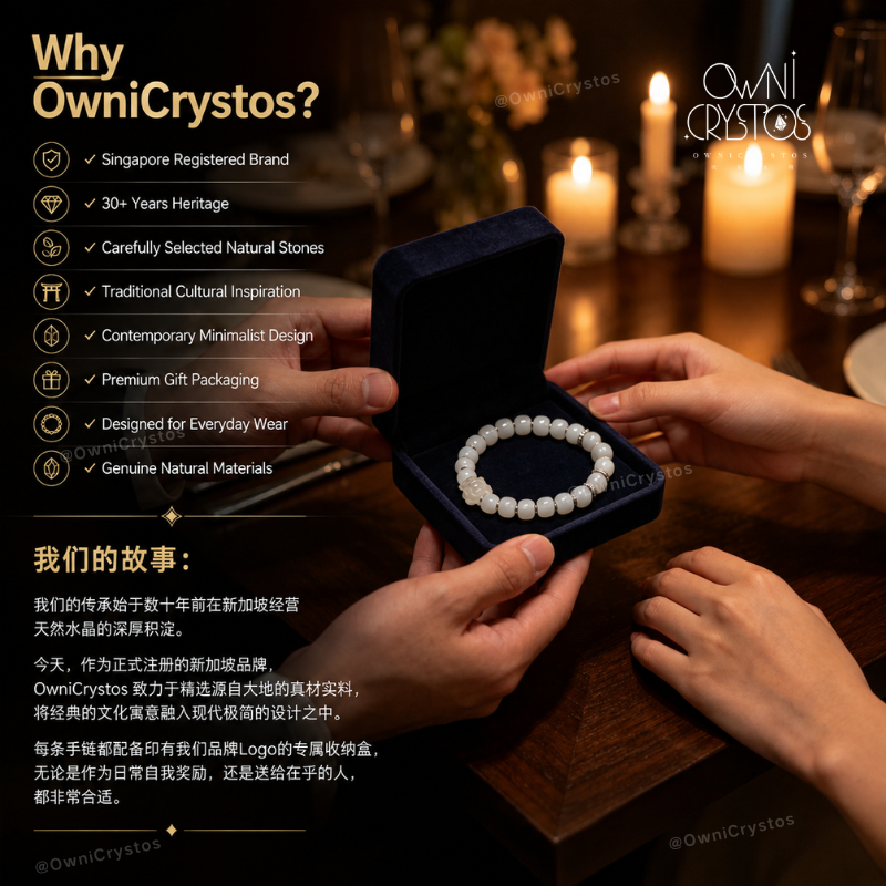 Nine Tail Fox Natural crystal white Marble Moonstone Agate for woman gift present