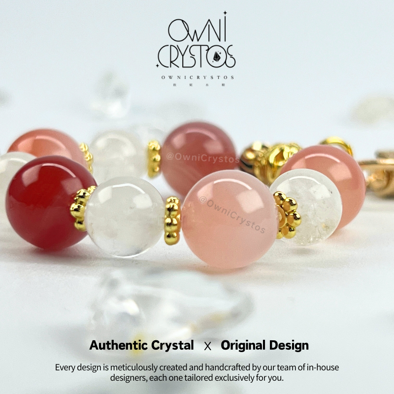 Love&Relief Stress Moonstone Yanyuan Agate Bag Charm