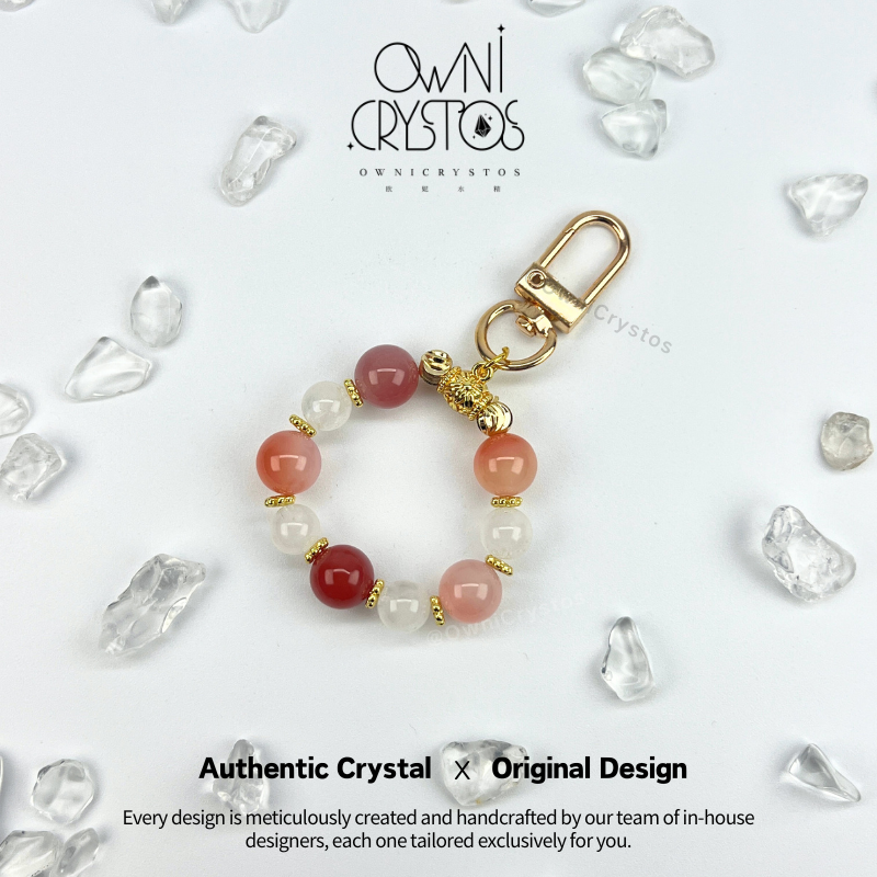 Love&Relief Stress Moonstone Yanyuan Agate Bag Charm