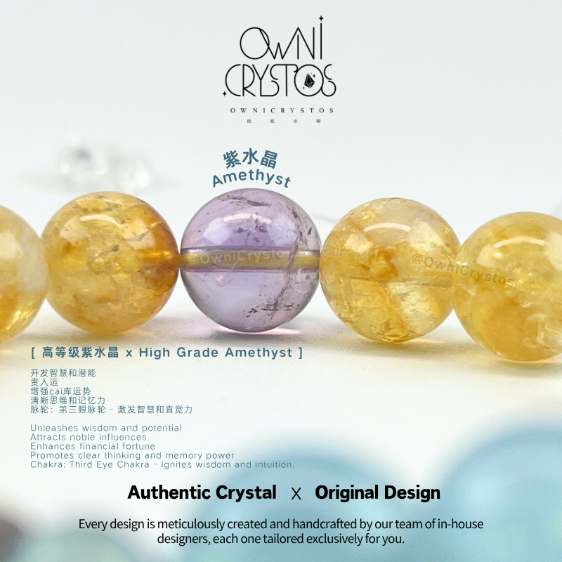 Wisdom & Fortune over Career Citrine Aquamarine