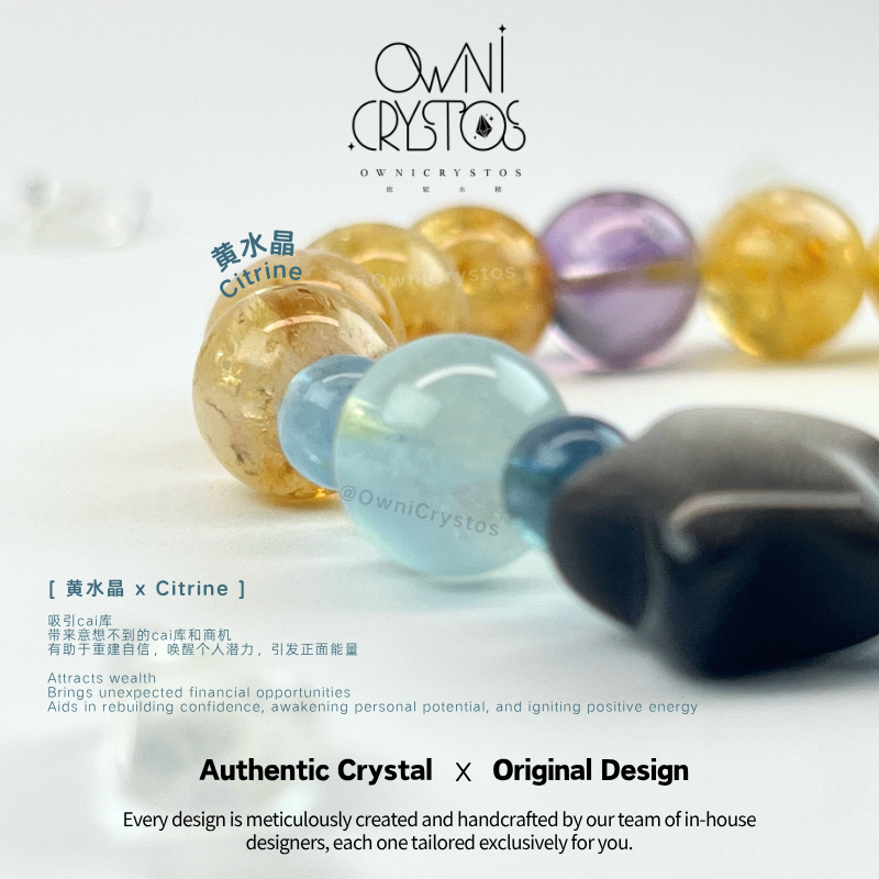 Wisdom & Fortune over Career Citrine Aquamarine