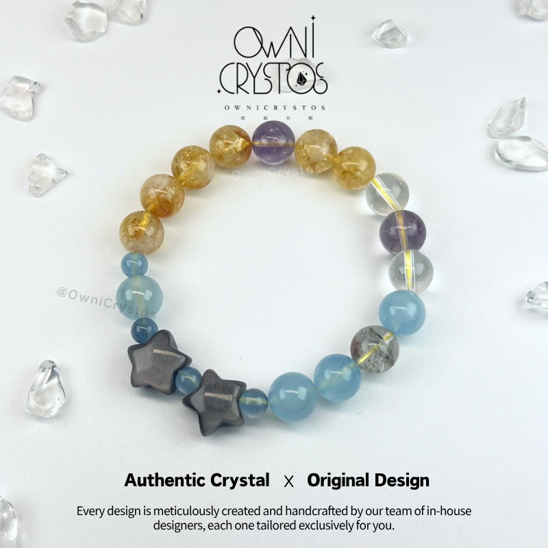 Wisdom & Fortune over Career Citrine Aquamarine