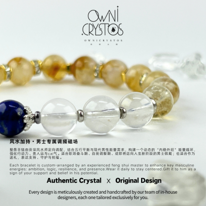 Men’s Power & Clarity Crystal Bracelet
