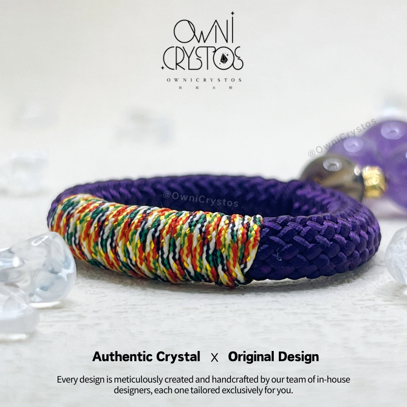 Amethyst Phone Strap with Finger Loop