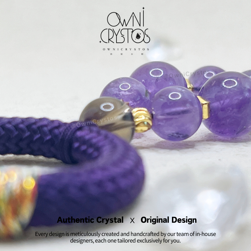 Amethyst Phone Strap with Finger Loop