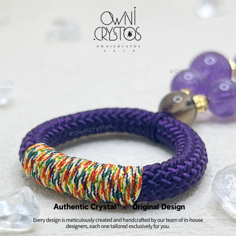 Amethyst Phone Strap with Finger Loop