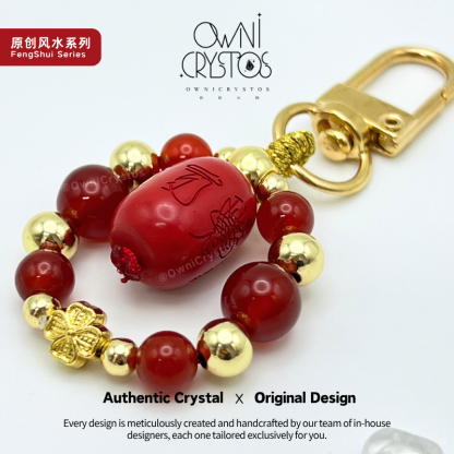 2026 TaiSui Charm Natural crystal Feng Shui bag charm keychain unisex