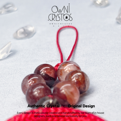 Health Healing Red hematoid quartz Phone Strap