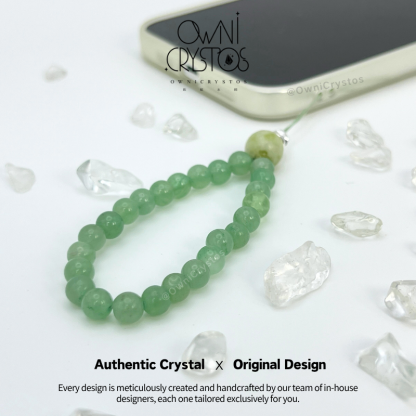 Aventurine Natural crystal Phone strap unisex