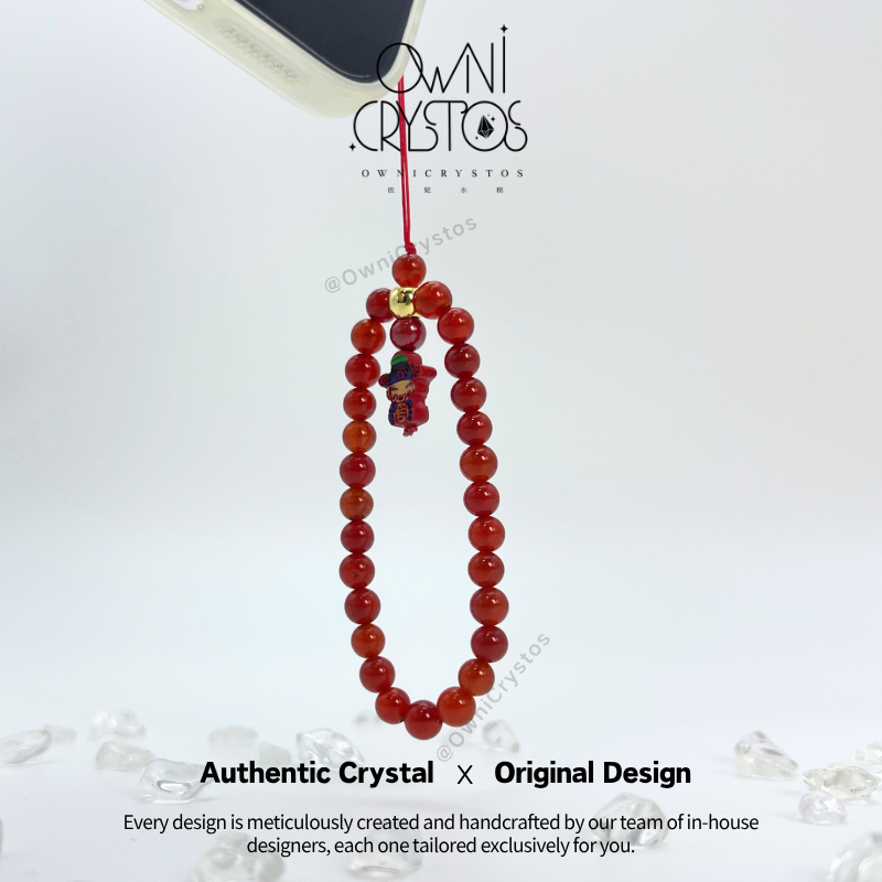 Fortune God Agate Natural crystal phone strap