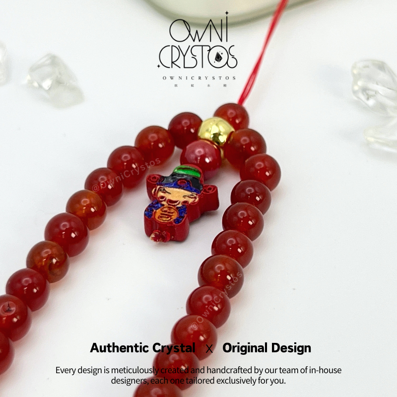 Fortune God Agate Natural crystal phone strap