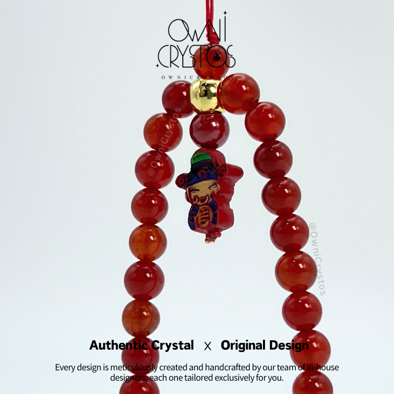 Fortune God Agate Natural crystal phone strap