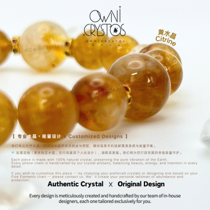 PiXiu citrine crystal bracelet unisex