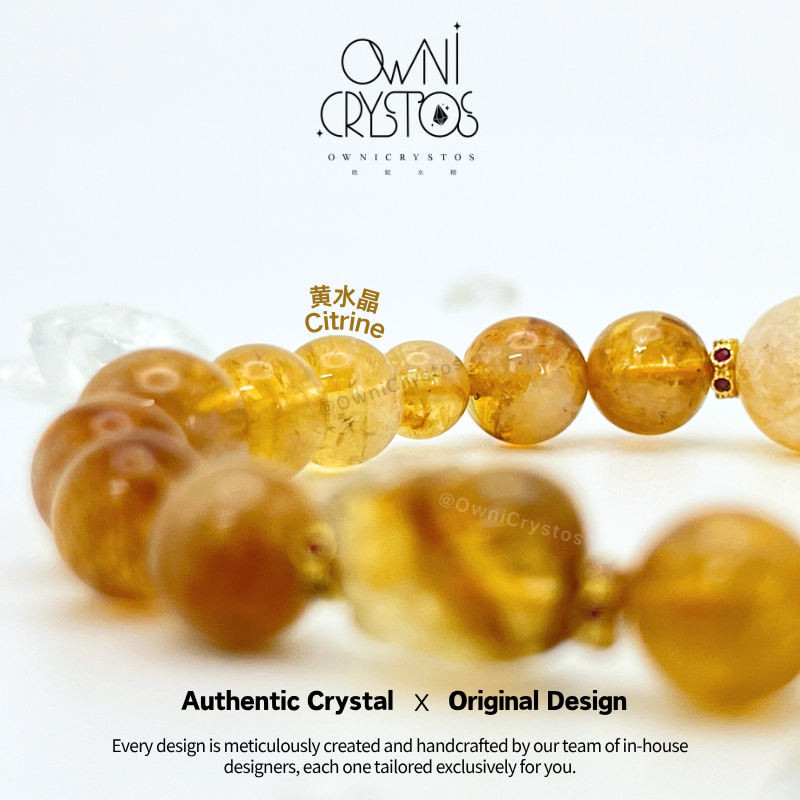 PiXiu citrine crystal bracelet unisex